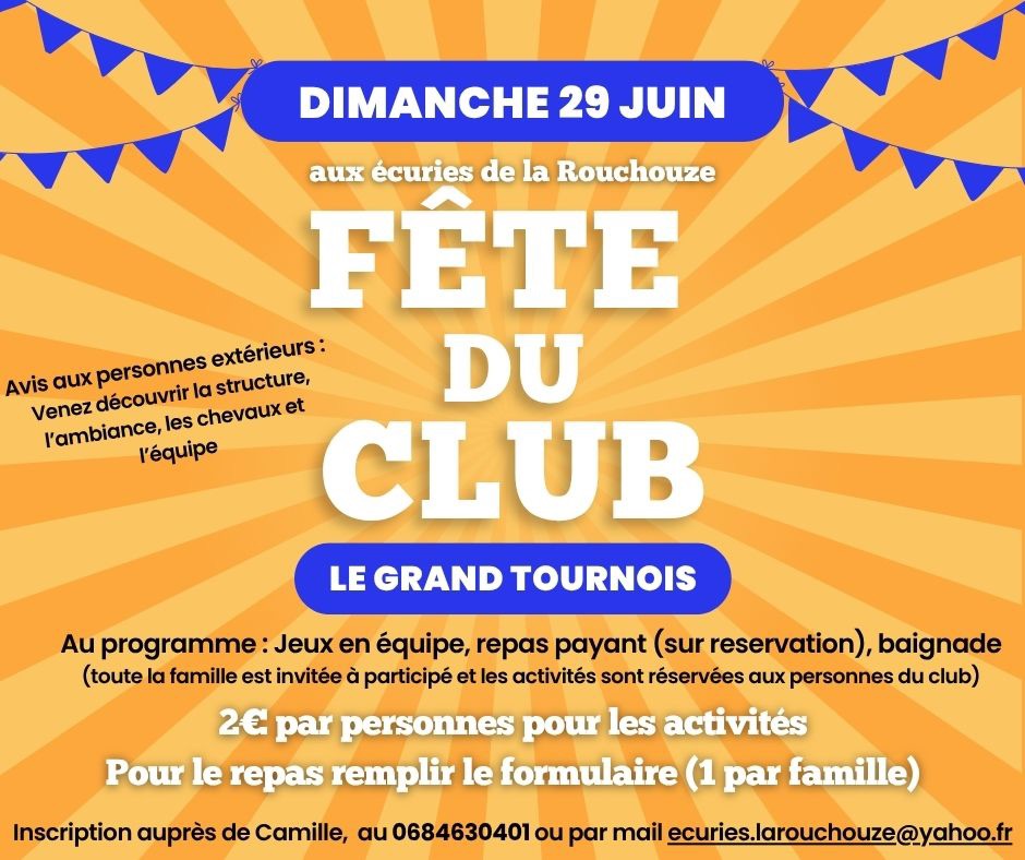🎉 La fête du club approche à grands pas ! 🎉